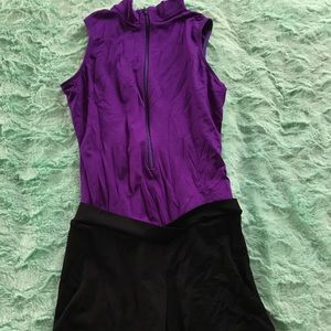 Purple Leotard with shorts